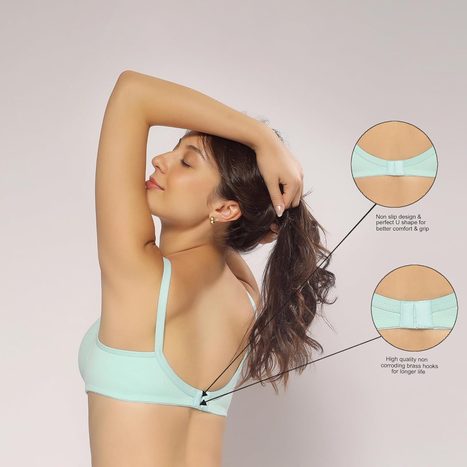 Momtobe Women'S Cotton Multicolor Full Cup Non Padded Feeding Bra/Nursing Bra/Maternity Bra Combo