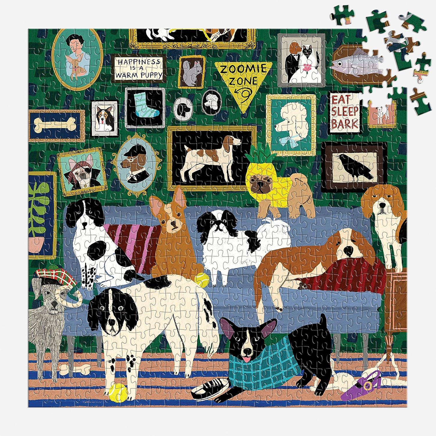 Galison Lounge Dogs 500-Pieces Jigsaw Puzzle