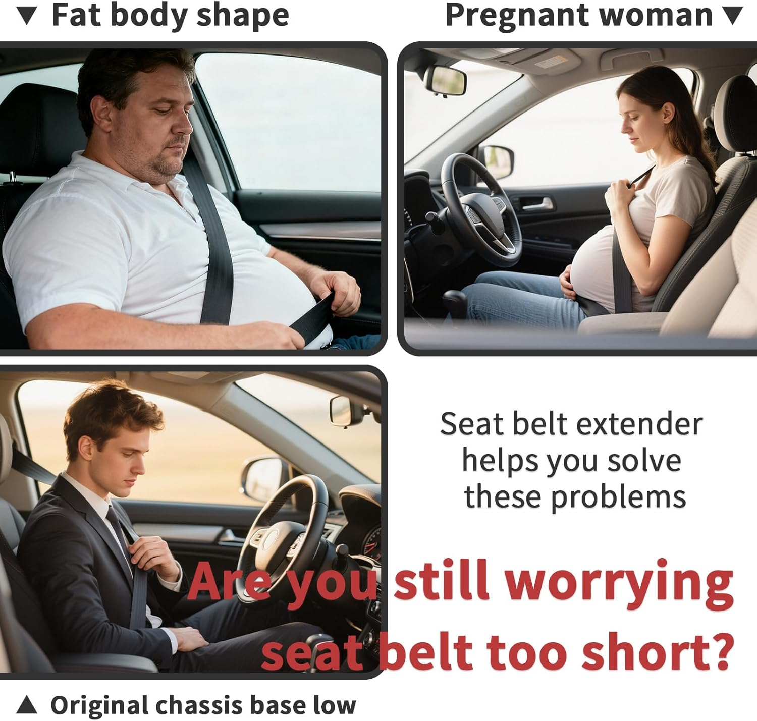 1 Pack Seat Belt Extender, Car Accessories Buckle Holder for Easy Buckling, Adjustable Clip Assistant for Adults, Elderly & Special Needs, Universal Fit image number 5