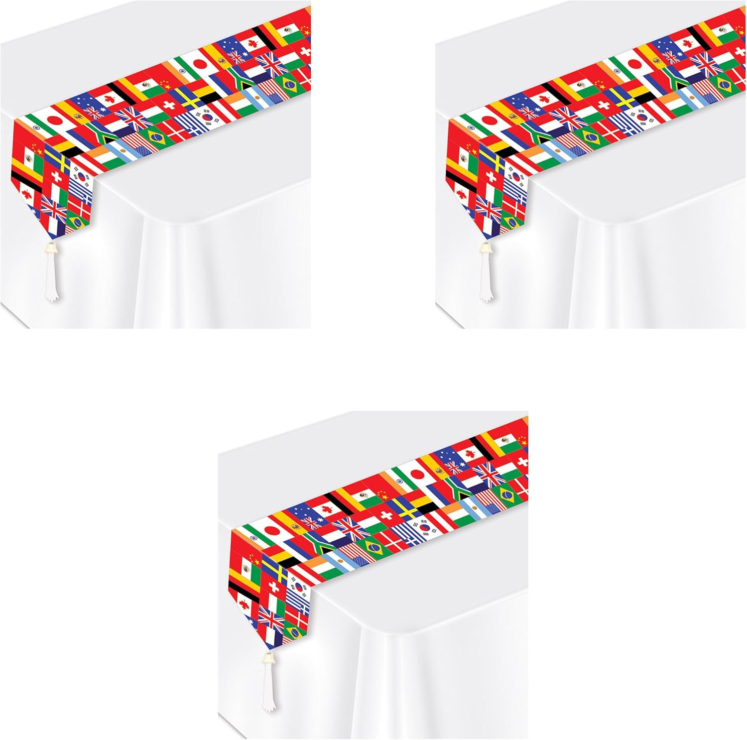 Beistle S57905AZ3 Flag Table Runner, Multicolored