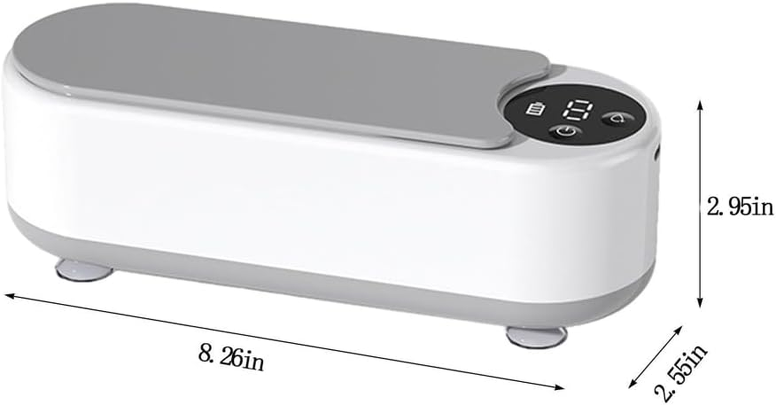 Jewelry Cleaner Portable Household Cleaning Machine for Jewelry, Glasses, Rings, Coin, Watch image number 1
