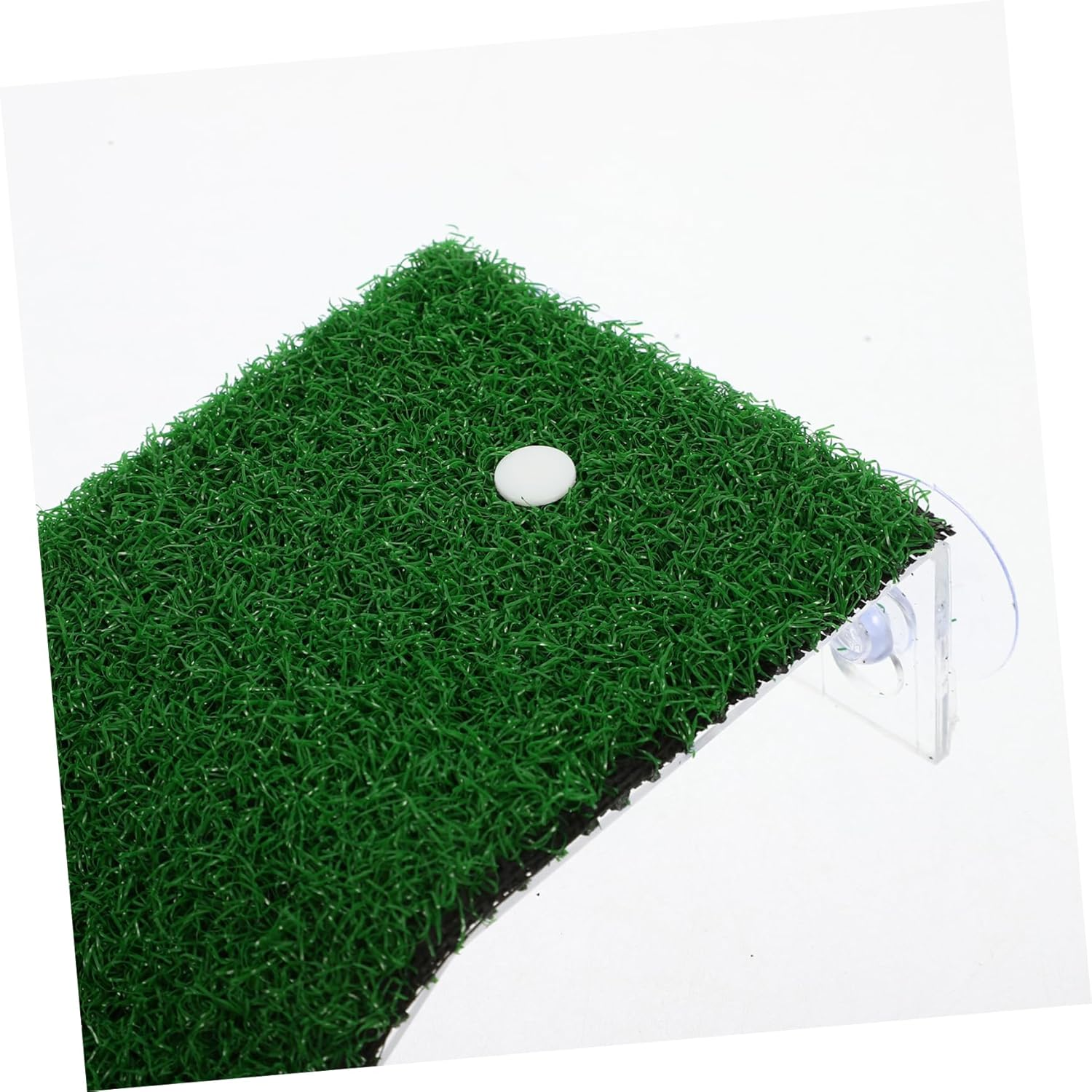 ROMISBABA Hermit Crab Basking Platform Simulated Grass Surface, Small Plastic Aquarium Climbing Ramp for Reptiles and Aquatic Turtles, Fish Tank Accessory for Hermit Crab and Turtle Habitat image number 2