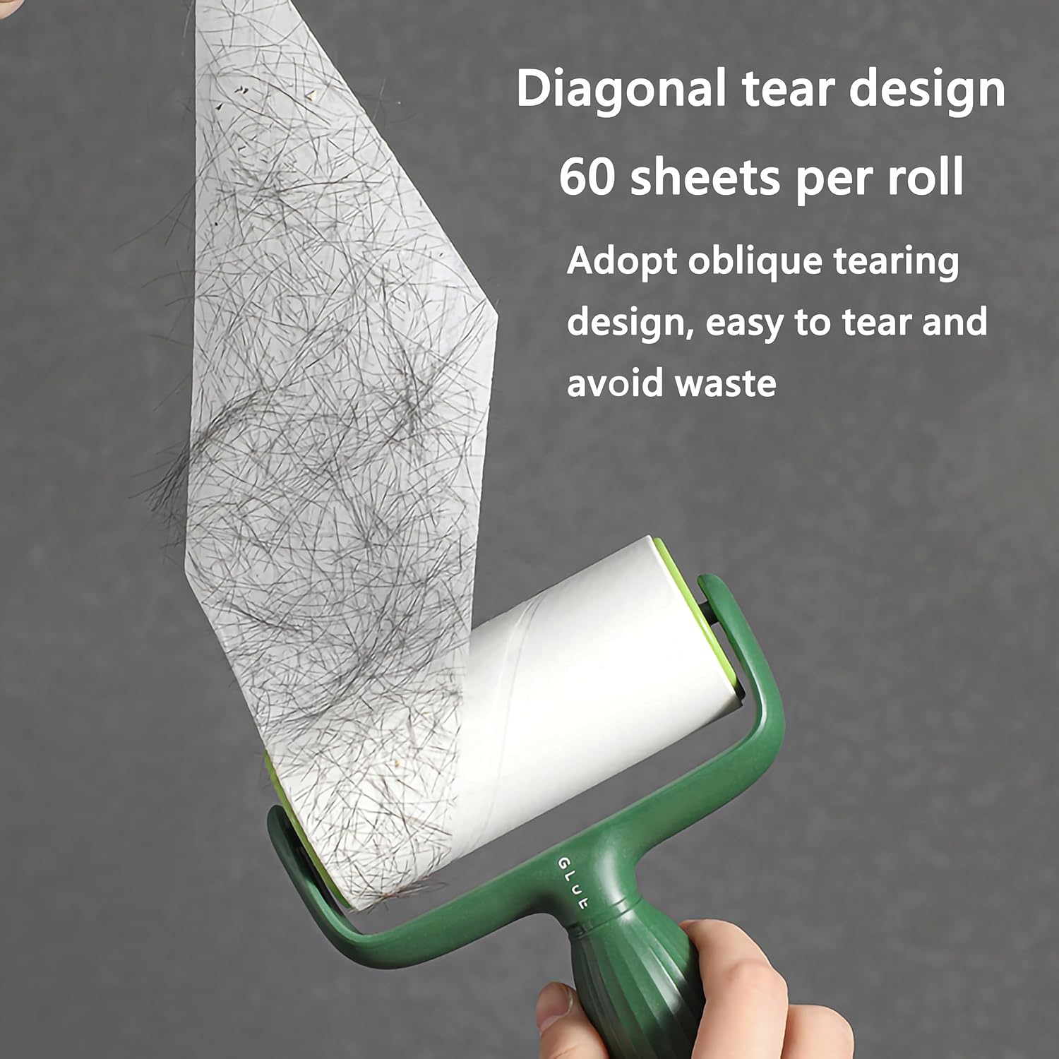 YAVO-EU Extra Sticky Lint Roller, 6 Rolls with 1 Dispenser, Extra Sticky Lint Roller, Lint Roller, Pet Hair, Suitable for Clothes, Hair, Cat Hair, Dog Hair image number 4
