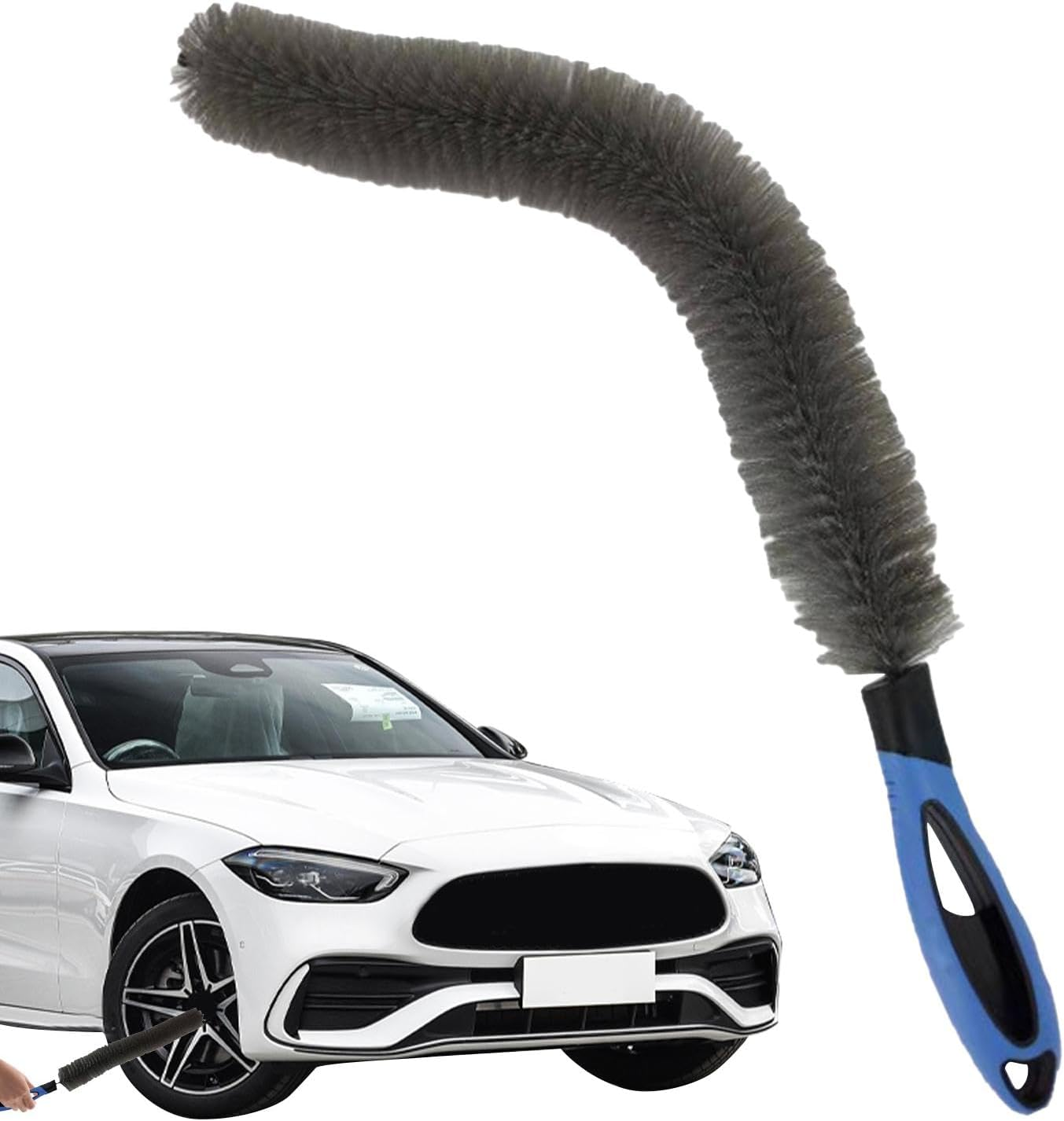 Wheel Brushes for Cleaning Wheels, Bendable Wheel Cleaning Brushes, Cleaning Brushes for Rims, Soft Nylon Bristles Wheel Brushes, Vehicle Care Wheel Cleaning Brushes, Automotive Detailing Cleaning Bru image number 1