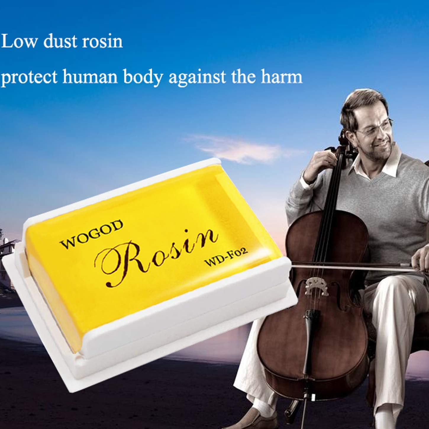 Rosin Violin Rosin Natural Rosin 4 Pack Low Dust Universal Rosin for Violin Viola and Cello (4 Pack Rosin) image number 2