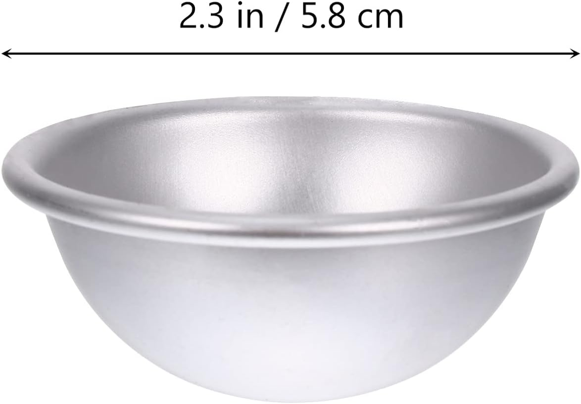 SEWACC 24Pcs Bath Salt Molds Semi-Sphere Aluminum Molding Handmade Bath Bomb Molds Easy to Clean for DIY Craft Projects image number 4