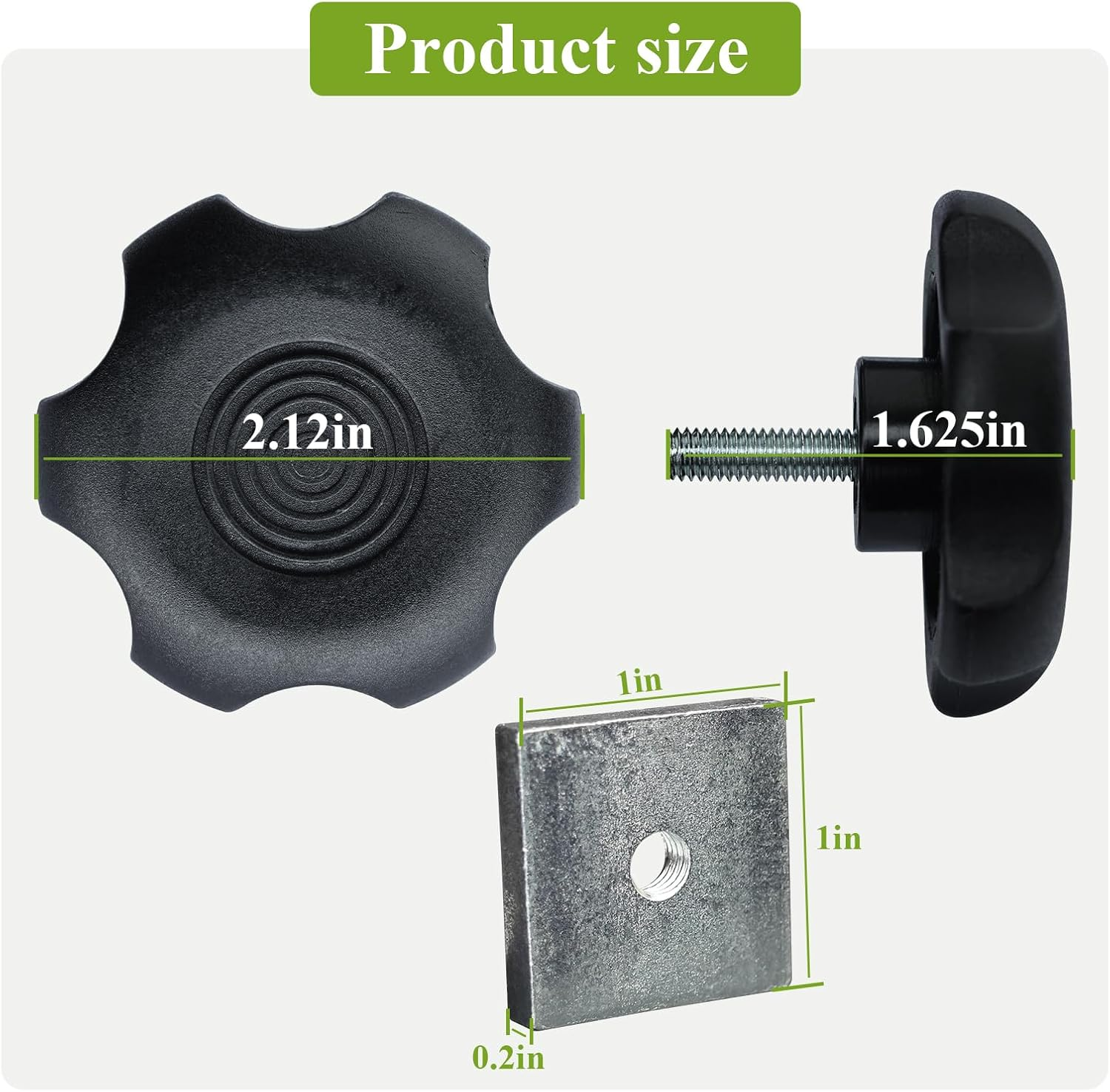 4 Pack 3311578001 Camper RV Awning Brace Knob, Awning Rafter Locking Knobs Replacement Parts with Clamp & Nut Kit, Fit for Carefree/Dometic A&E Camper/Rv/Motorhome Awning Brace Parts image number 1