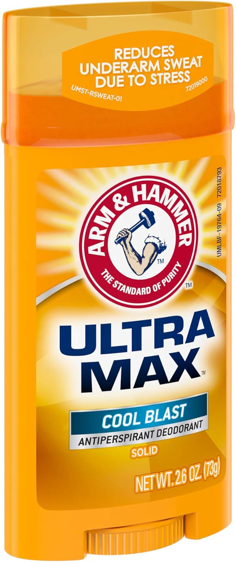 Arm & Hammer Ultra Max Invisible Solid Antiperspirant Deodorant, Cool Blast, 2.6 Oz