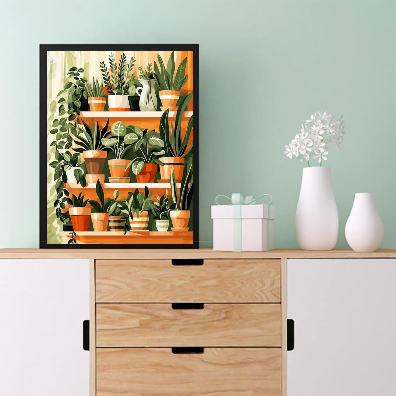 YECFWVRXHTS 5D Diamond Painting Kit for Adults, Potted Plant Diamond Art, DIY Full Drill Diamond Dot Gem Art, 12 X 16 Inch image number 6