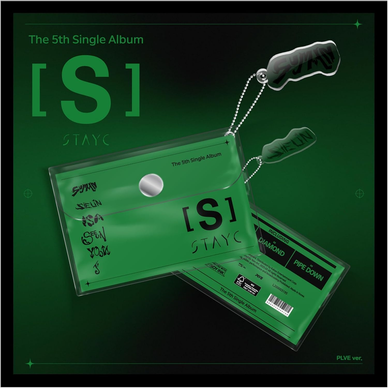 STAYC S 5Th Single Album PLVE Version 1Ea PVC Pouch+1Ea Folding Cover+1Ea Acrylic Keyring+1P Image Card+1P Photocard+1Pi Message Photocard+1Ea Lyrics+Tracking Sealed image number 5