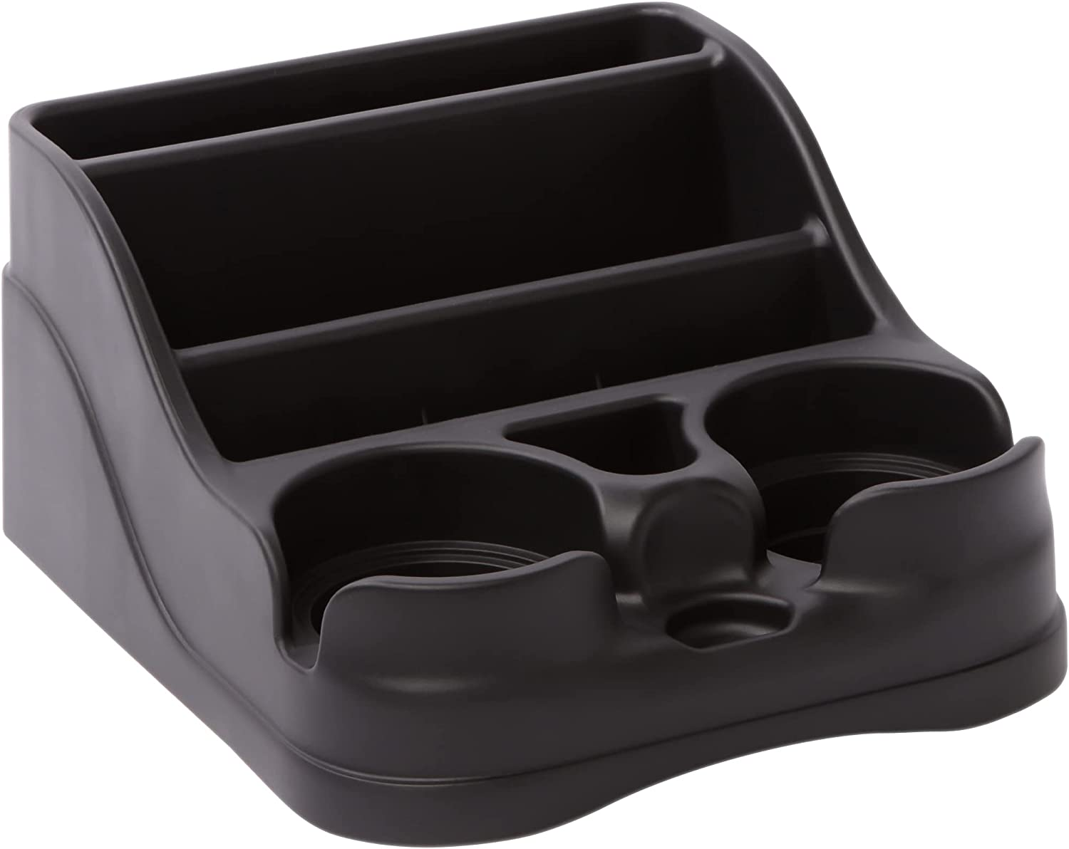 Moblorg Small Center Console for Cars, Trucks, Minivans, Suvs, Vehicle Organizer, Cup Holders, Recycled Plastic, Made in USA (Black) image number 3