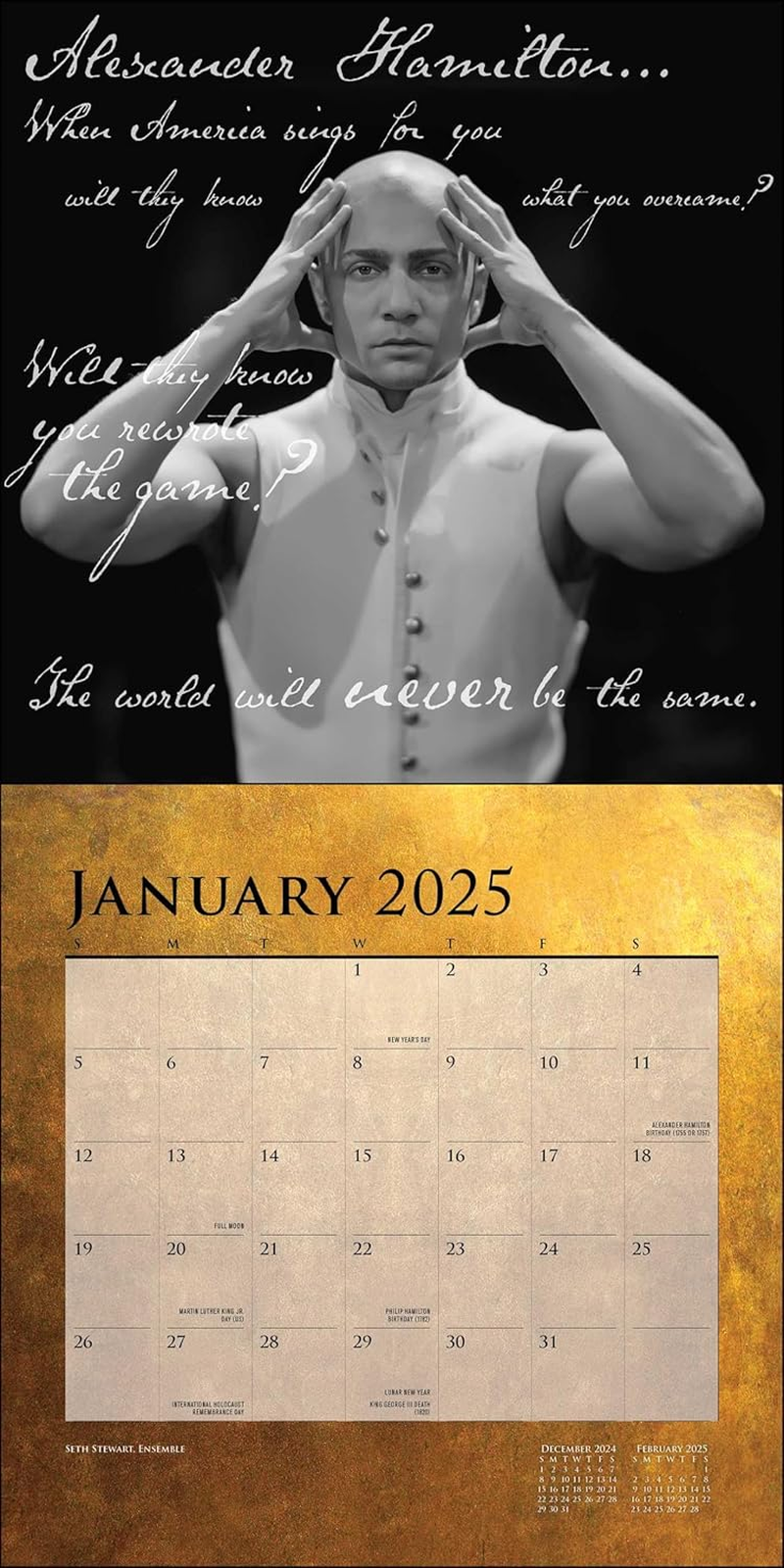Hamilton 2025 Wall Calendar: an American Musical image number 2