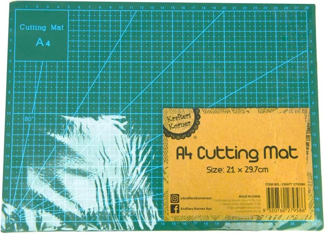Craft & Hobby Cutting Mat - Size A4 - Double Sided 21 X 29.7Cm - for Cutting, Sewing, Crafts and Cropping Photos