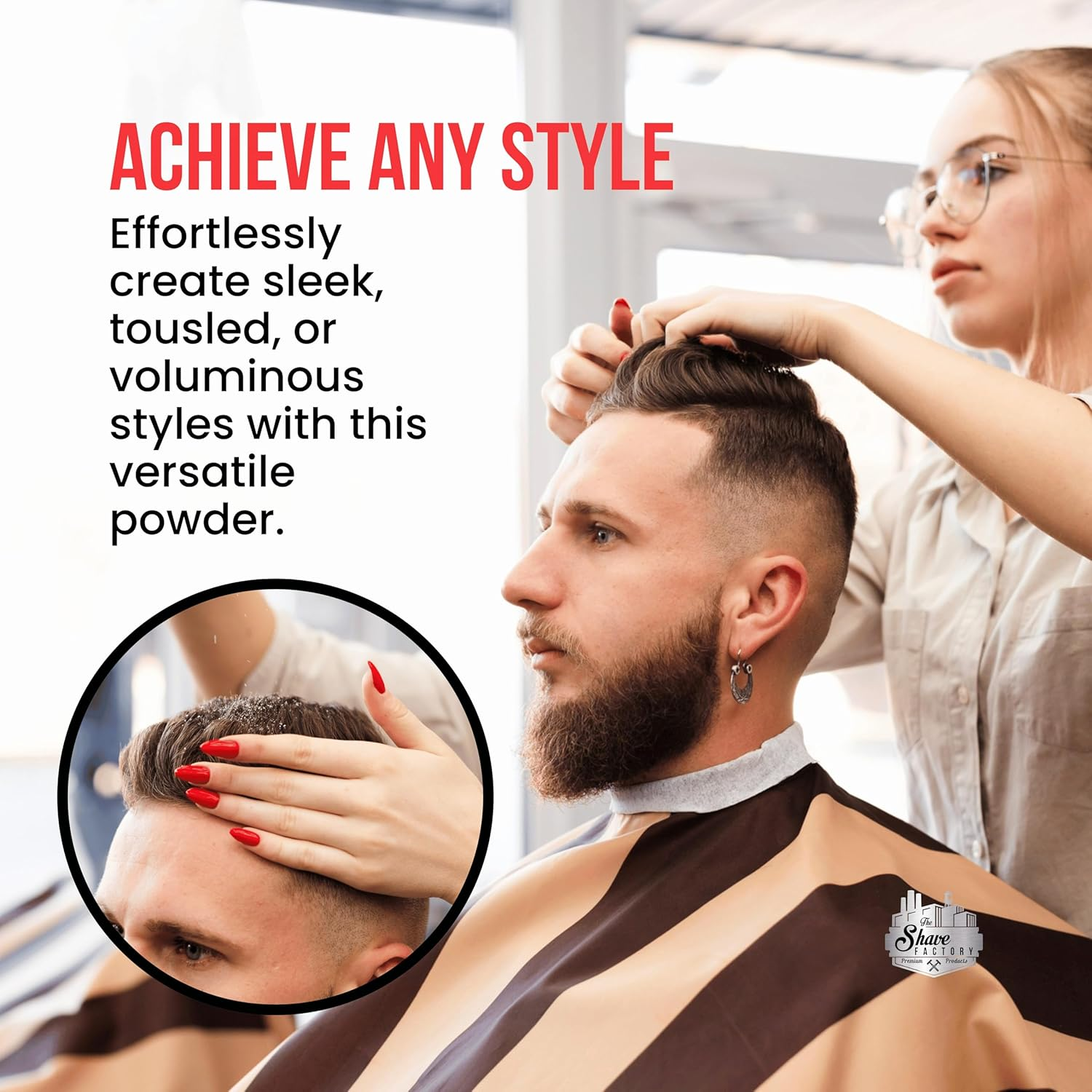 The Shave Factory Hair Styling Powder Mattifying & Volumizing Sapphire image number 1