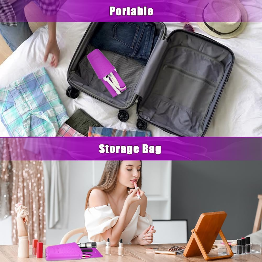 Zxbaers Hot Iron Holster, Silicone Hot Hair Tools Holder with Suction Cup, Hair Straightener Holder/Curling Iron Holder/Flat Iron Holder Hair Styling Tool Organizer image number 3