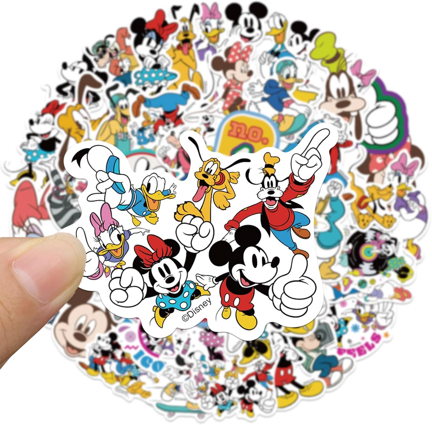 Mickey Mouse Stickers for Water Bottles 50 Pcs Cute, Waterproof, Beautiful and Fashionable Youth Stickers, Suitable for Cups, Phones, Bicycles, Guitars, Suitcases,Piano,Skateboard. image number 2