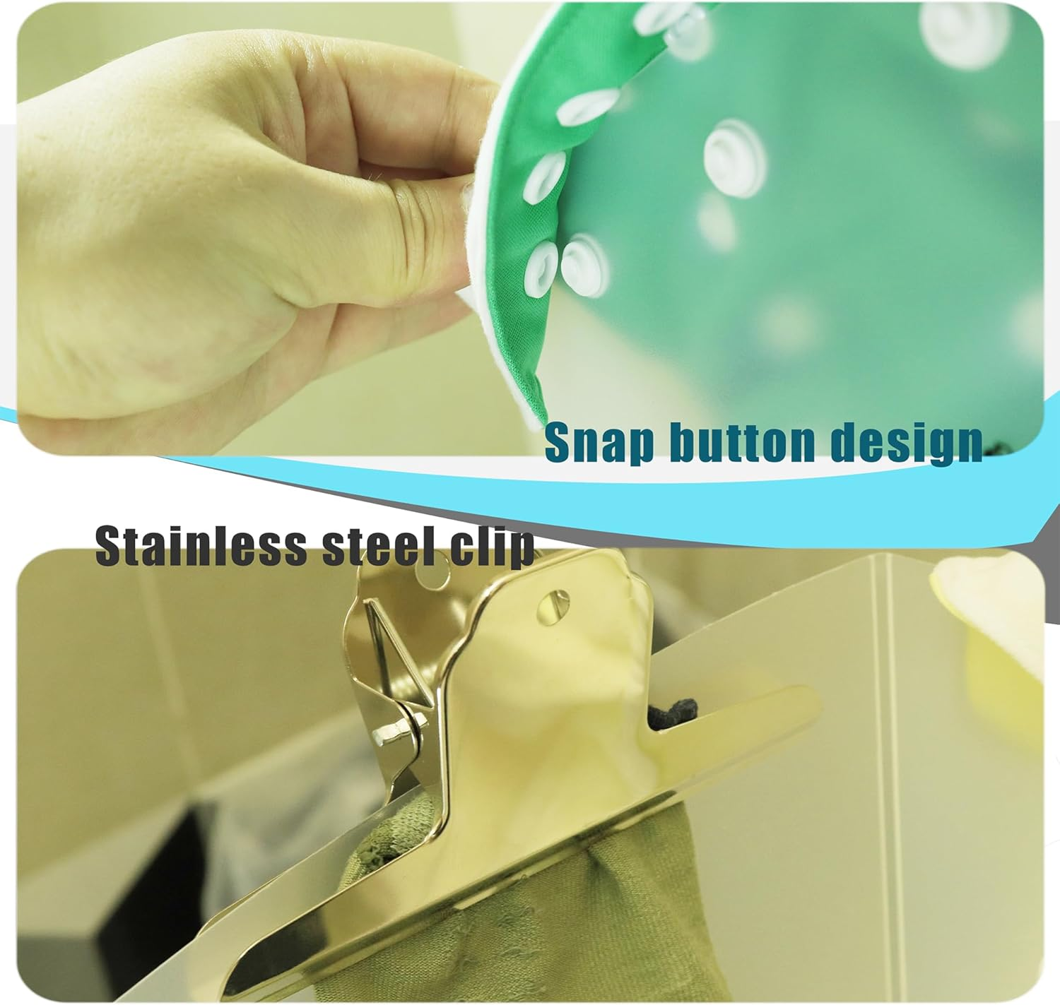 Cloth Diaper Sprayer Splatter Shield with Grabber Reacher Tool - Snap Design for Stability, One-Handed Rinsing, Perfect for Cloth Diapers, Dog Diapers, Lick Mats, Shoes, and More., Grey image number 5