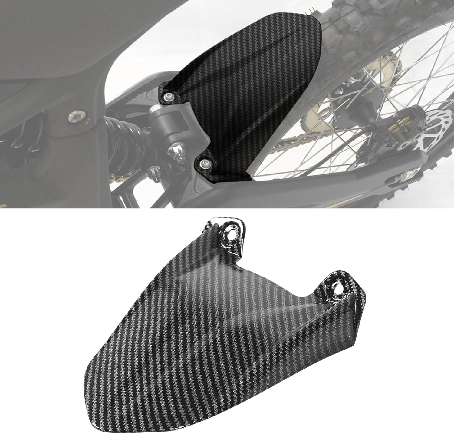 Motorcycle Rear Fenders, Carbon Fiber Pattern Mudguard Protector Compatible with Talaria Sting X3 MX3 MX4 image number 5