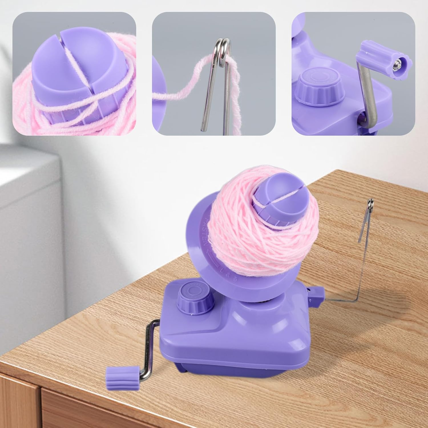 Wool Winder Yarn,Home Yarn Winder Yarn Fiber String Ball Wool Winder Hand Operated Swift Thread Yarn Ball Wind image number 3