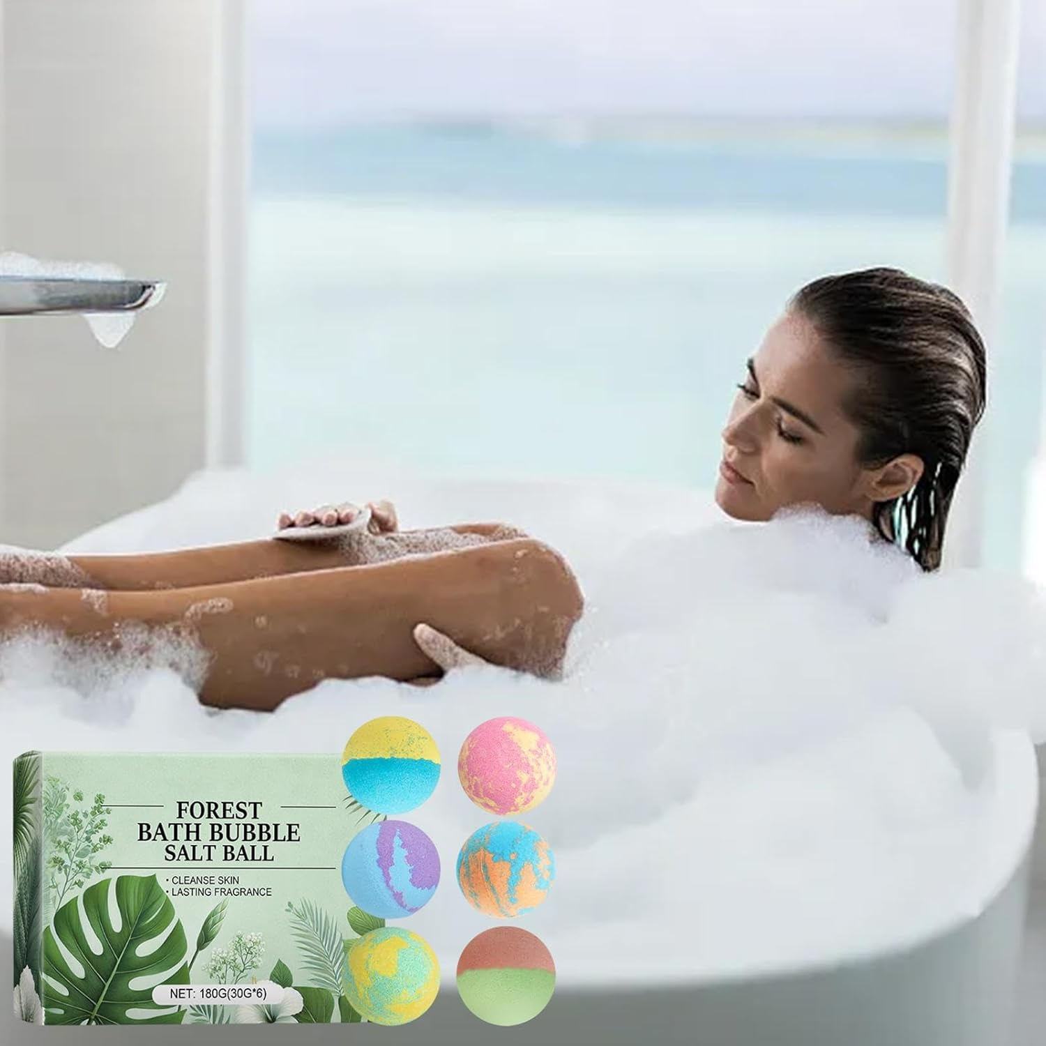 Lueear Shower Bombs, Bath Shower Ball, Natural Bath Balls for Relaxation and Stress Relief, Long-Lasting Fragrance Bath Balls