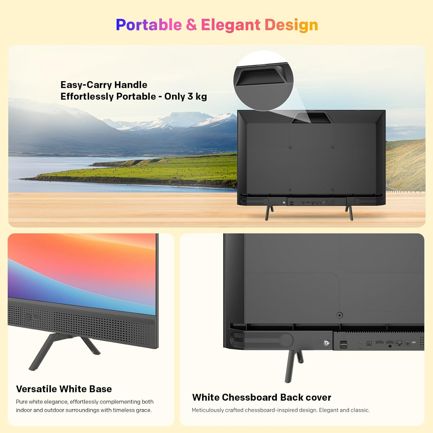 SKYWORTH Music Tv,32-Inch, Easy Carry Handle,3Kg Light Weight,Dbx-Tv Sound System,Dolby Audio,Hdr 10,Smart Google Tv,Remote Voice Control,Find-My Remote image number 2