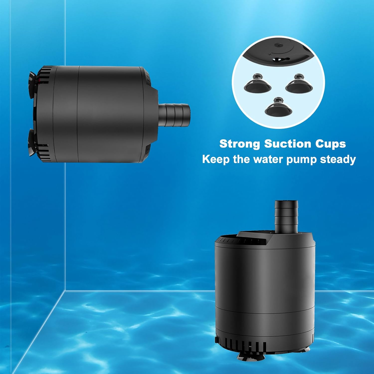 Aquarium Submersible Pump 211 GPH(800L/H), Aquarium Water Pump, Adjustable Water Flow, Quiet Operation, for Fish Tanks, Ponds, Aquariums, Statues, Hydroponic Greens. image number 1