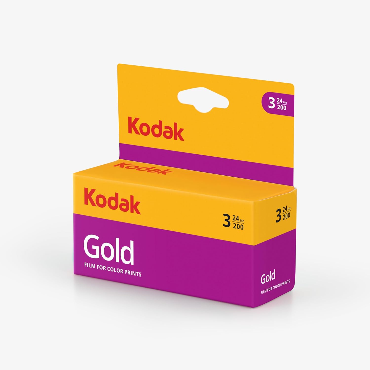 Kodak GOLD 200 Color Negative Film (35Mm Roll Film, 24 Exposures, 3-Pack) - 6033971,Purple, Yellow