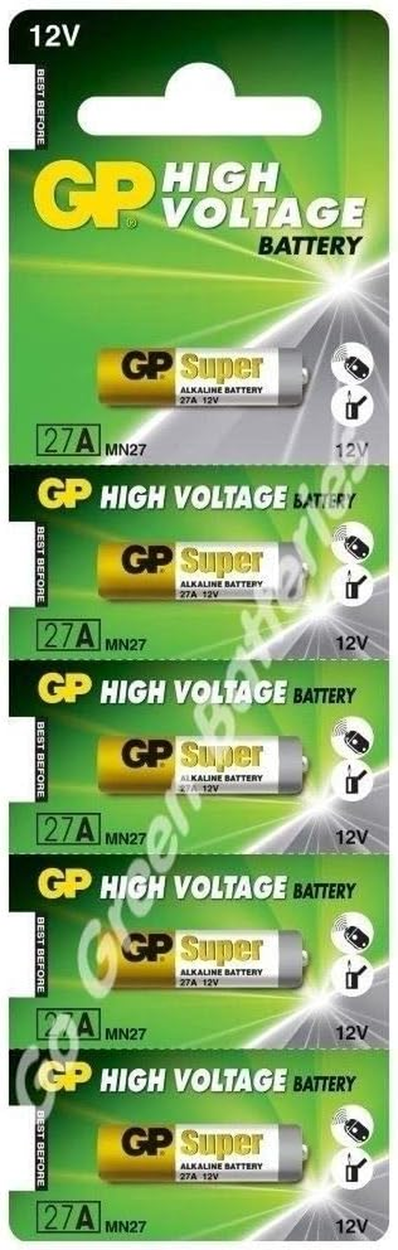 Gpbatteries 12 Volt Alkaline Batteries - 5-Pack - Gp Battery 27Ae image number 1
