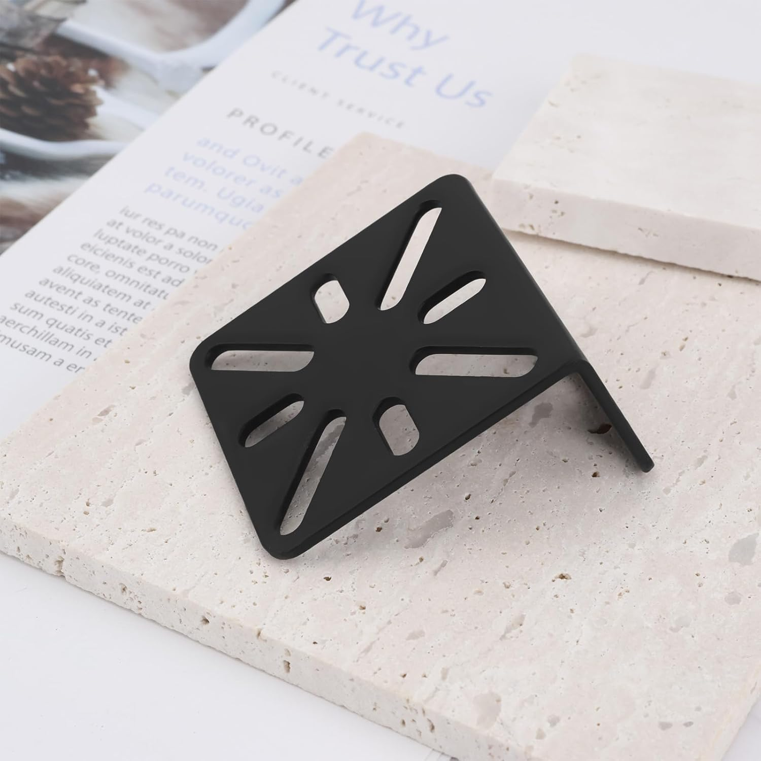 Be in Your Mind 2Pcs Switch Adjustable Rack Rack Mount Kit Adjustable Hole Distance 13-35Mm Compatible with Buffalo Tech 17.3 Inch Compatible with Cisco 45X44.5X25Mm Black image number 6