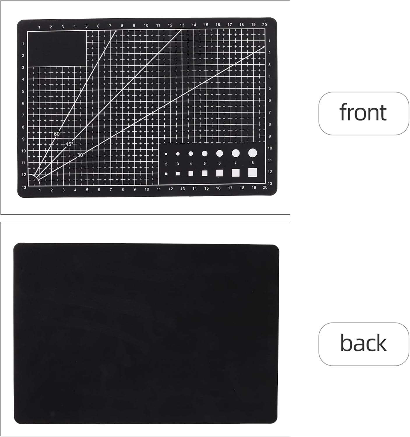 Tofficu A5 Rotating Cutting Mat 8.66X5.91In Self-Healing Craft Mat for Quilting Scrapbooking Polymer Clay with Durable PVC Surface for Desktop Art Projects image number 6