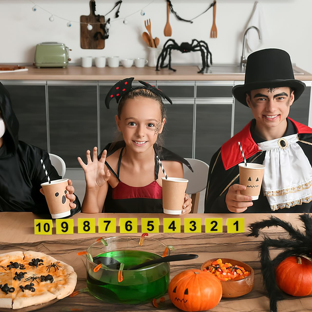 Operitacx Investigation Game Detective Game 10Pcs Evidence Markers Crime Scene Markers 1-10 Evidence S for Halloween Party Decorations Yellow Game image number 1