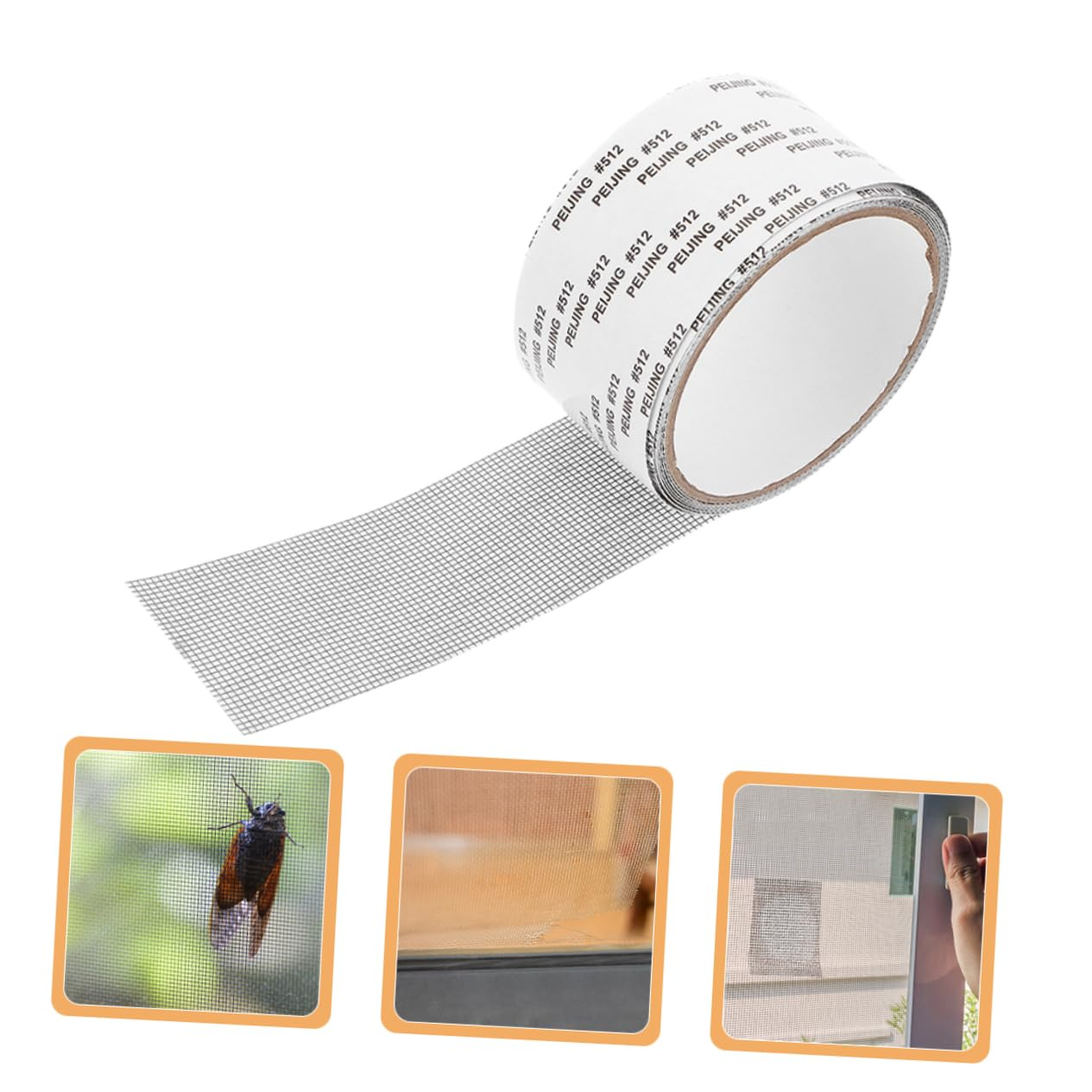 Adhesive Window Screen Repair Tape and Mesh Patch Tape for Screen Door and Window Cuttable 4 Rolls (5Cm X 2M) for Home Door Curtain image number 5