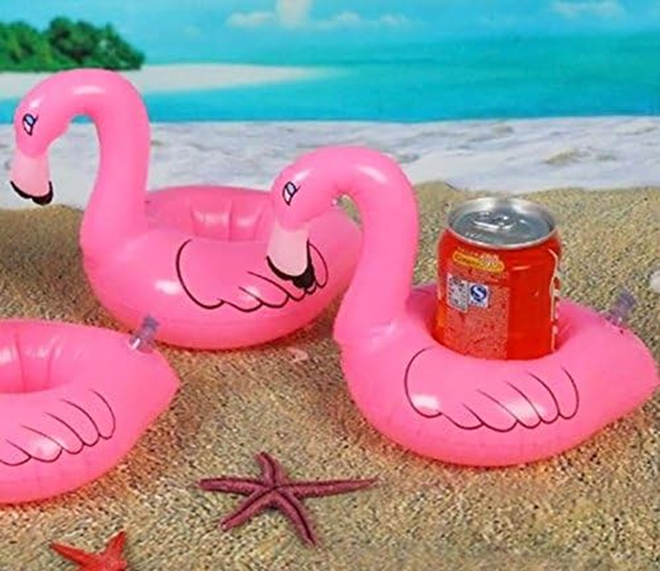 Diversity Land 4X Inflatable Flamingo Drink Holder Floating Cup Holders Pool Can Holder image number 3
