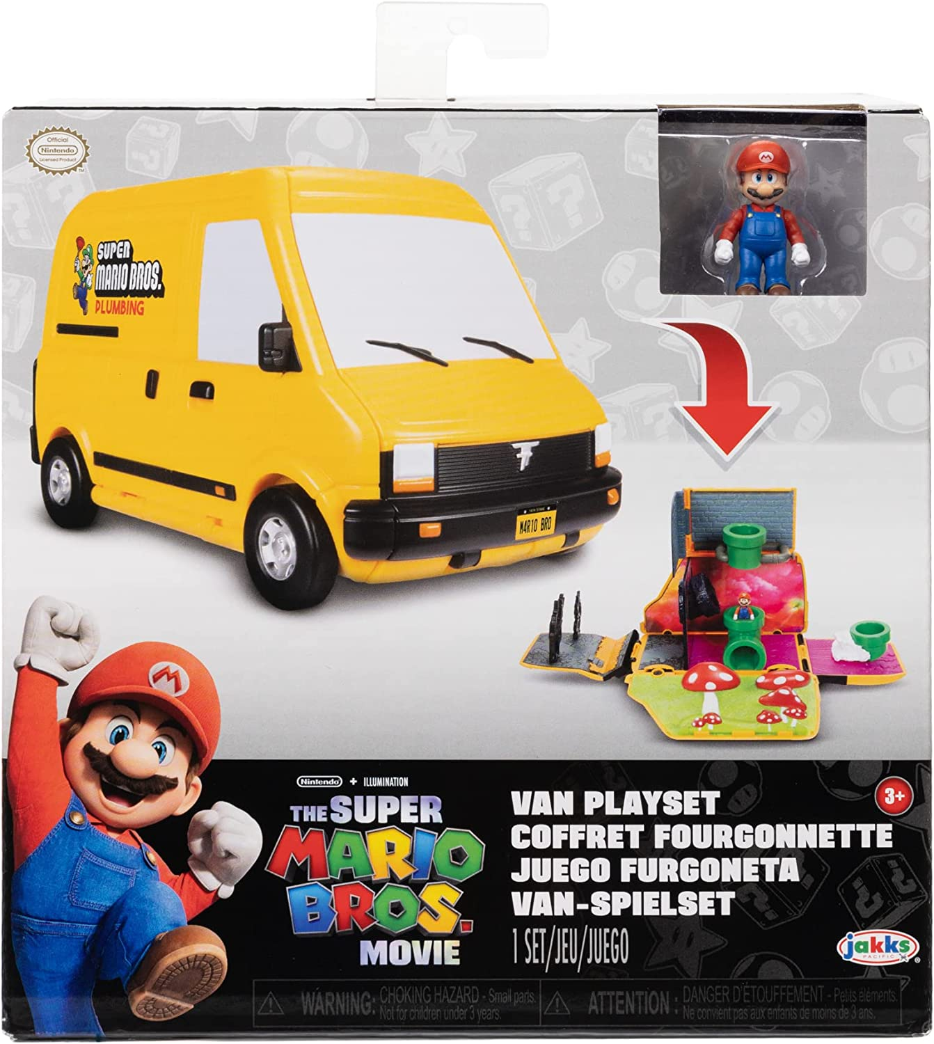 Super Mario Movie Mini World Van Playset, Yellow image number 3