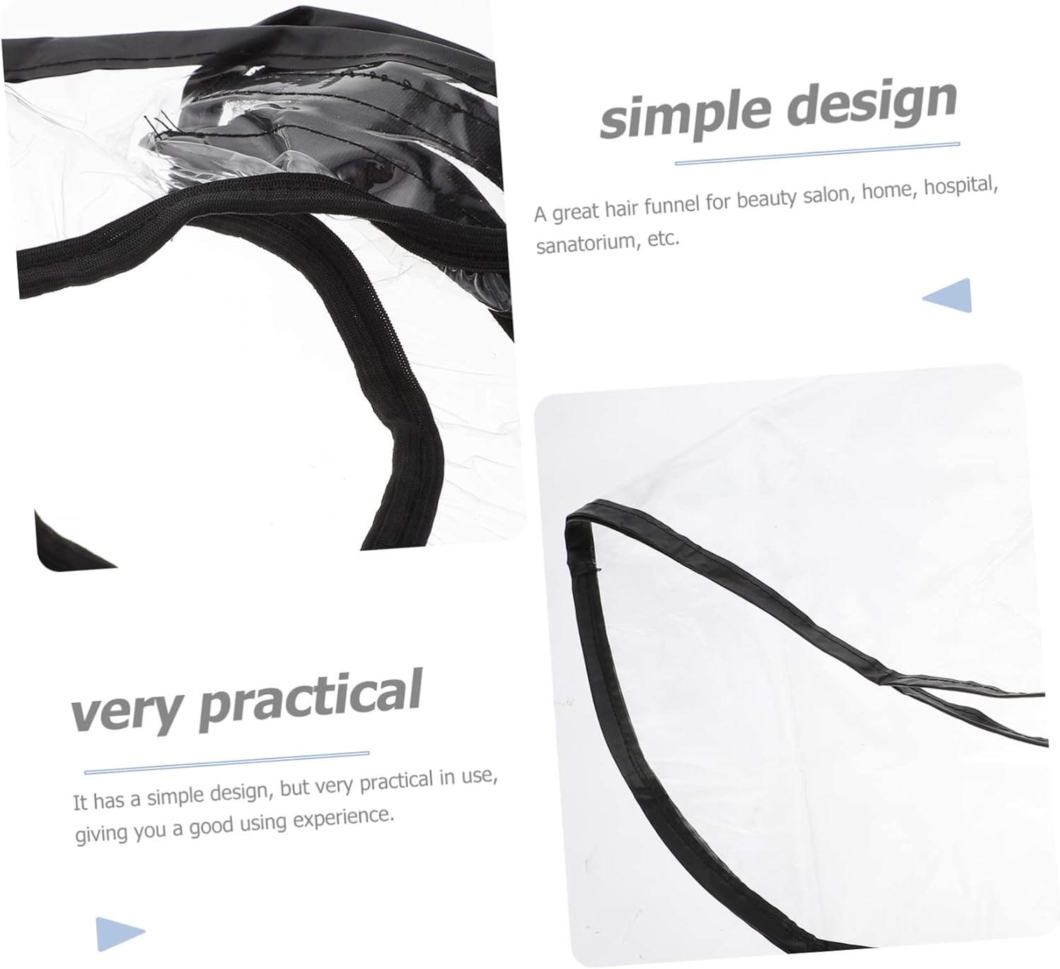 MERRYHAPY 2Pcs Hair Funnel Hair Treatment Tool for Shampoo Cape Hairdressing Cape for Salon Use Apron for Styling image number 4