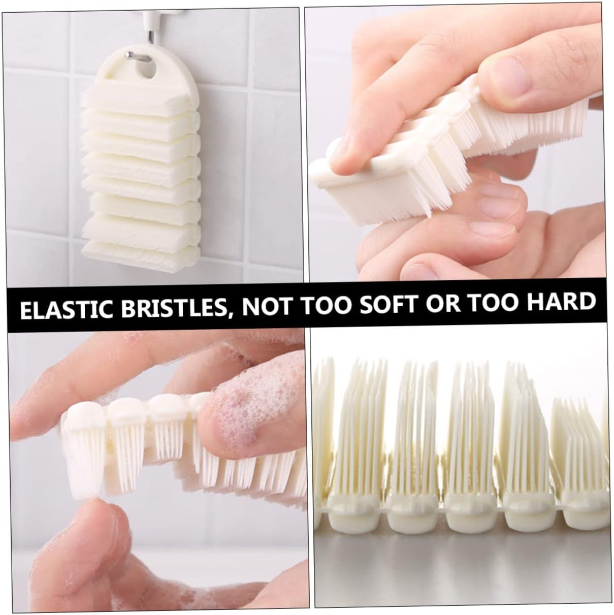 Baluue Baby Nail Cleaning Brush Set Soft Bristle Nail Brush for Gentle Cleaning Flexible Fingernail Cleaner for Infants for Bath Time image number 5