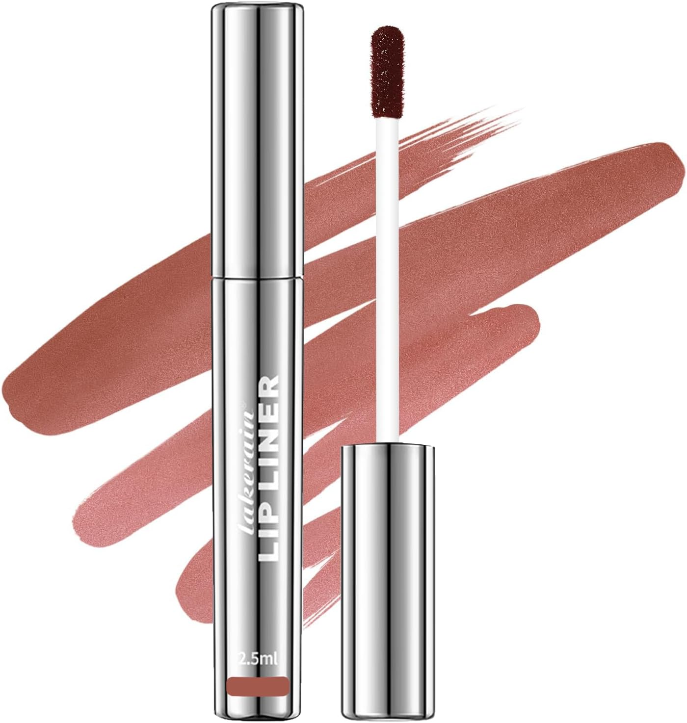 Lip Liner Stain Peel Off, Long Lasting Lip Tint, Waterproof, Transfer Proof, Highly Pigmented Non-Stick Color Tattoo Lip Tint Liner, Matte Finish - 01#Chocolate image number 5