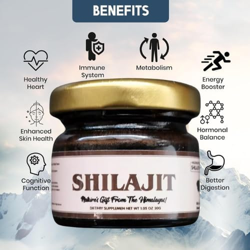 Pure Himalayan Shilajit Resin| Natural Gold Grade Dietary Supplement for Men & Women| Boosts Metabolism & Promotes Vitality|85+ Trace Minerals, Rich in Fulvic Acid (30 G (Pack of 1)) image number 4
