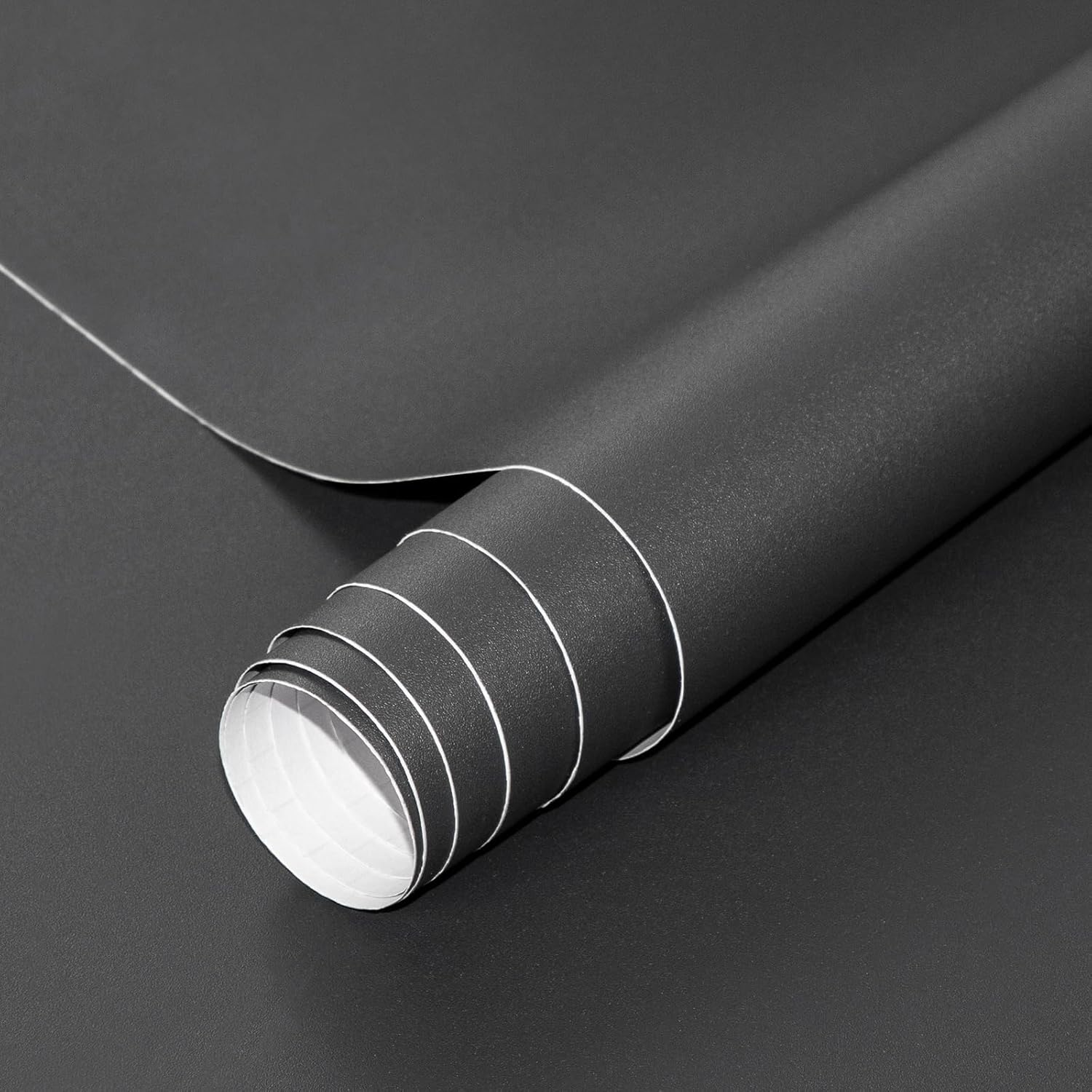 Oxdigi Matte Lead Grey Wallpaper Peel and Stick Contact Paper for Cabinets and Drawers Countertops Shelf Liner Wall Covering, Self Adhesive Decorative Waterproof Removable Thick Vinyl Roll 40X 200 Cm