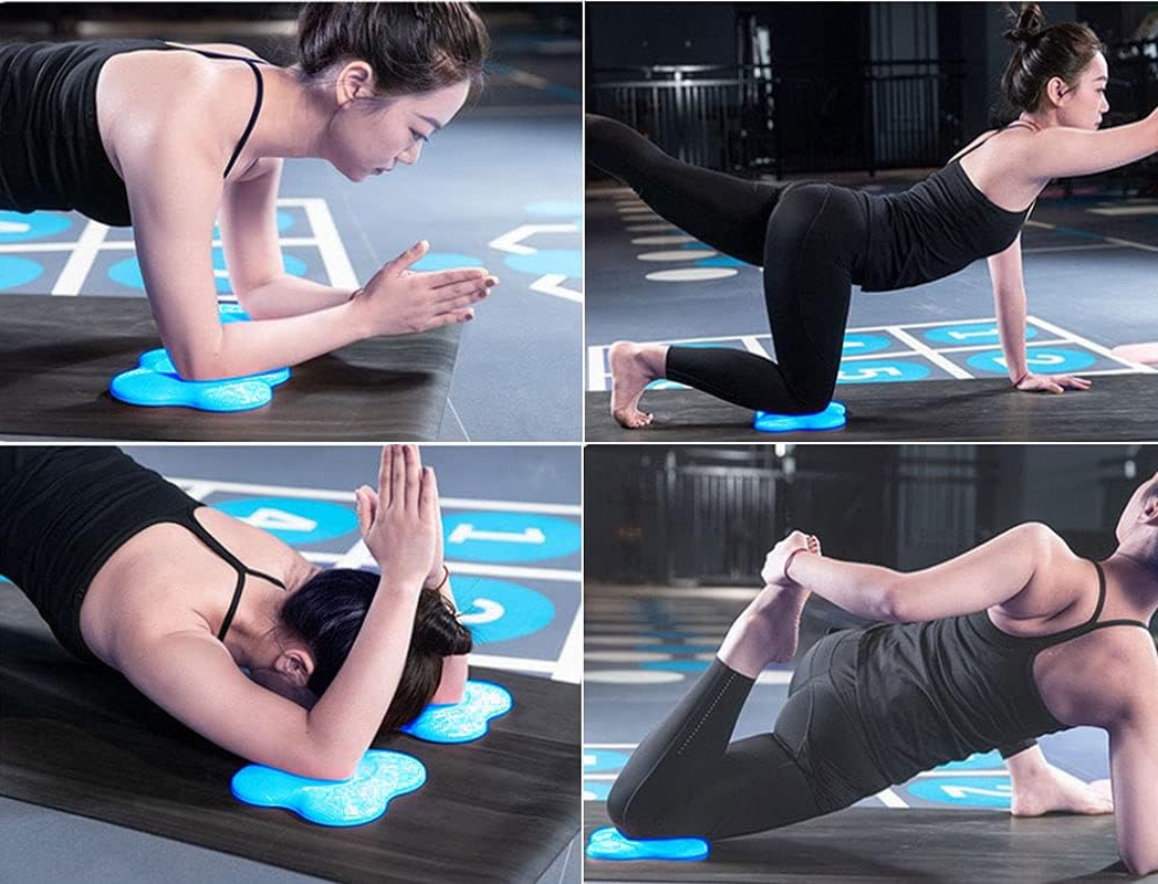 Yoga Knee Pad Support, Non Slip Cushion for Knees Thick Kneeling Pad, Soft Yoga Knee and Elbow Wrist Pads for Women/Men, for Kneeling Down, Workout, Pilates Exercise 2 Pack - Blue image number 5