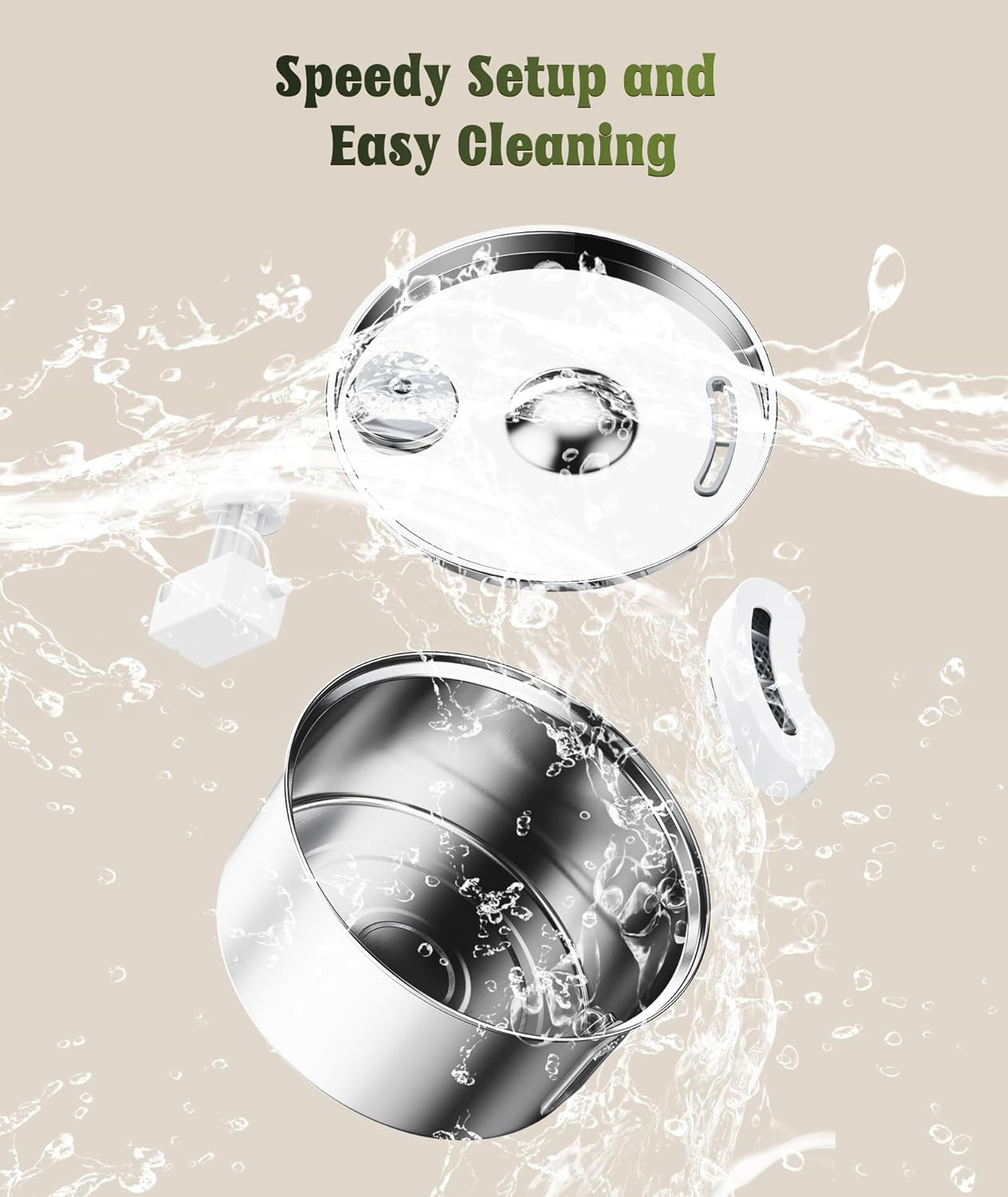 Pet Water Fountain Stainless Steel, 108Oz/3.2L Cat Fountain with Faucet Design, 6-Stage Filtration, Bpa-Free Ultra-Quiet Cat Water Fountain for Cats and Small Dogs image number 6