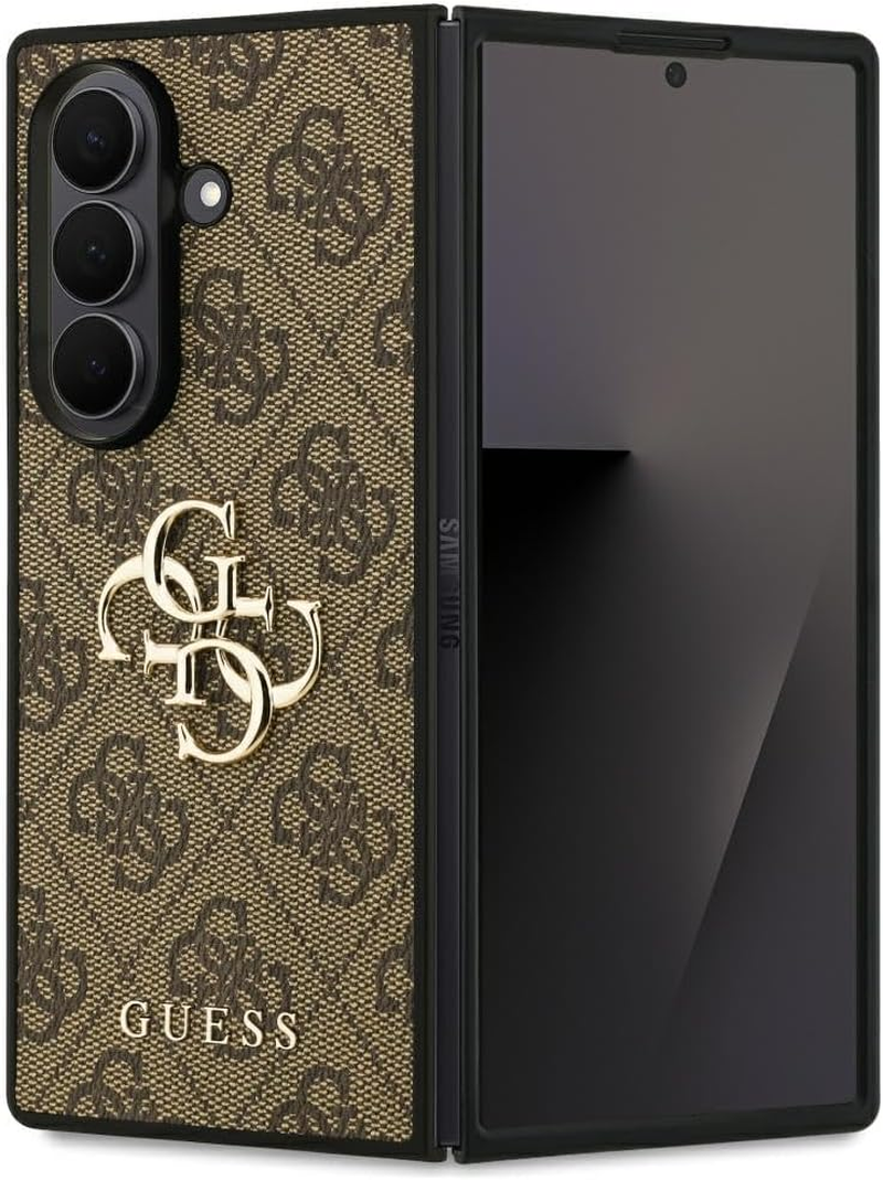 Guess Case [Official Licensed] by CG MOBILE, 4G PU Case with Big 4G Logo & Classic Logo Protective Case/Cover Designed for Galaxy Z Fold 7 (2025) - Brown image number 1