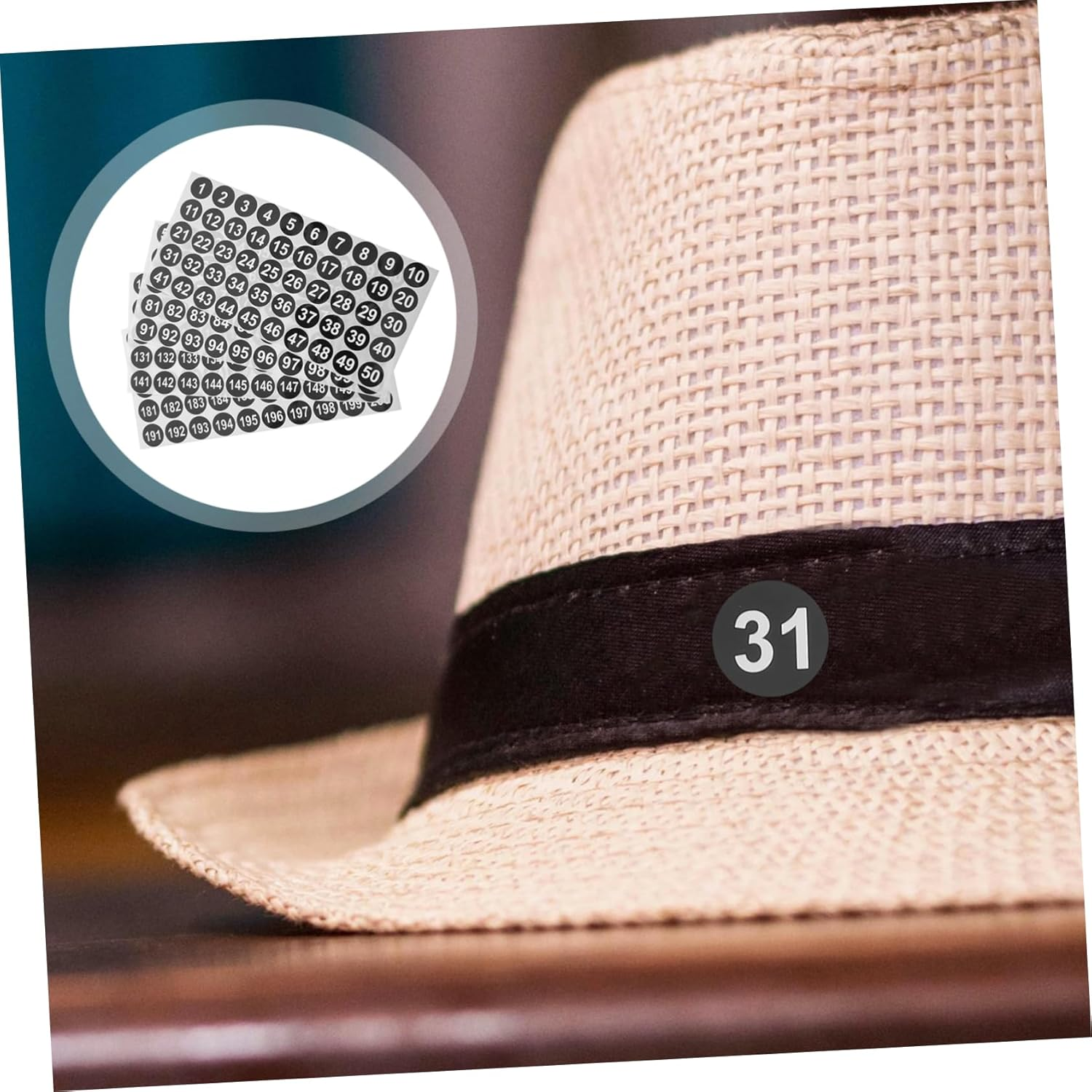 COHEALI 20 Sheets Stickers Adhesive Number Stickers round Multi-Use for Clothes Classification