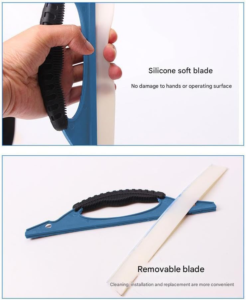 Water Blade Silicone Drying Blade Car Window Wiper Wash Clean Water Dry Cleaner Helpful Good Grips Auto Water Blade, Water Wiper Car Dryer, Shower Squeegee (Style 1, One Size)