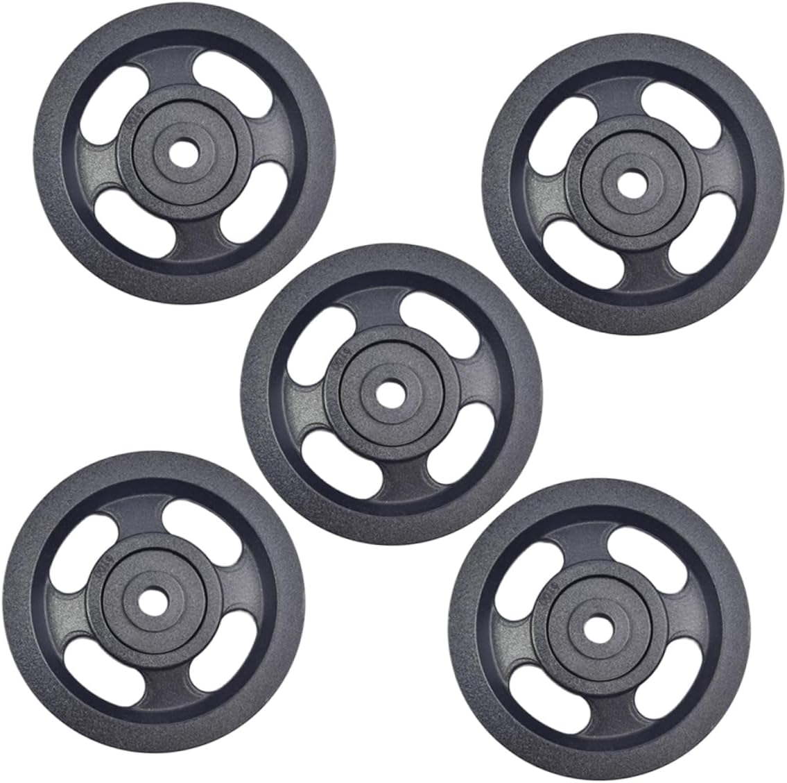 Kisangel Gym Pully Wheel 100Mm Diameter Wearproof Bearing Pulley Replacement Parts 5Pcs for Fitness Equipment Cable System Training and Exercise Machine Accessories image number 2
