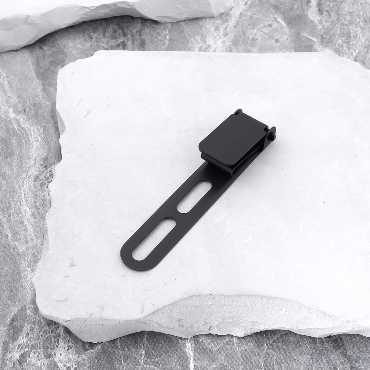 Create Idea 2Pcs Fixed Blade Clip with Screws Washers Compatible with Kydex Ulticlip 85X15Mm Black image number 4