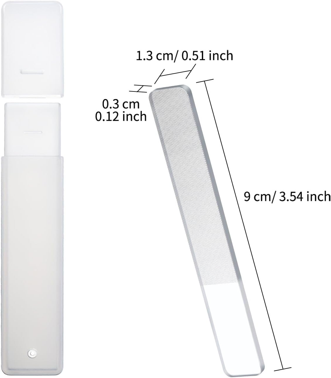 4 Pieces Glass Nail Shiner Crystal Nail Shine Buffer Polisher Crystal Glass Nano Nail File with Case for Natural Nails image number 6