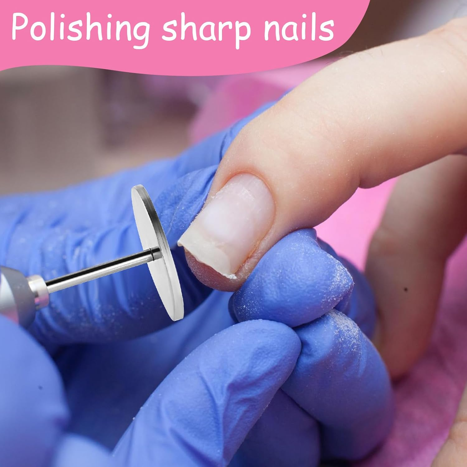 Apausvcm Pack of 60 Sanding Discs Pedicure, 25 Mm Feet Grind Sandpaper, Replacement Sandpaper Disc Tool, 80/150/240 Grit Feet Grind Sandpaper, Replacement Sandpaper Foot Nail Cutter Attachments image number 3