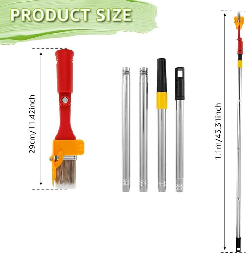 Wall Paint Rollerwith Extension Pole, Wall Paint Brush Extension Pole Kit,Paint Edger Roller Brush Wall Paint Roller with Extension Pole,Paint Edgerroller Brush Wall Paint Roller with Extension Pole image number 5