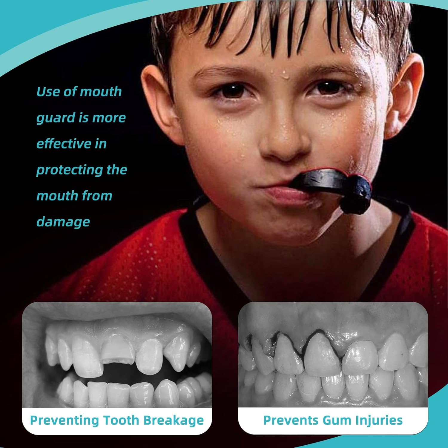 JZS 5 Pack Kids Youth Mouth Guard for Sports Boys Girls Mouth Guard with Case Child Teen Sports Mouthguard for Football Lacrosse Basketball Boxing Soccer Taekwondo MMA Karate